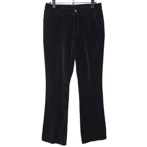 Boston Proper Black Velvet High Rise Bootcut Pants Size 12